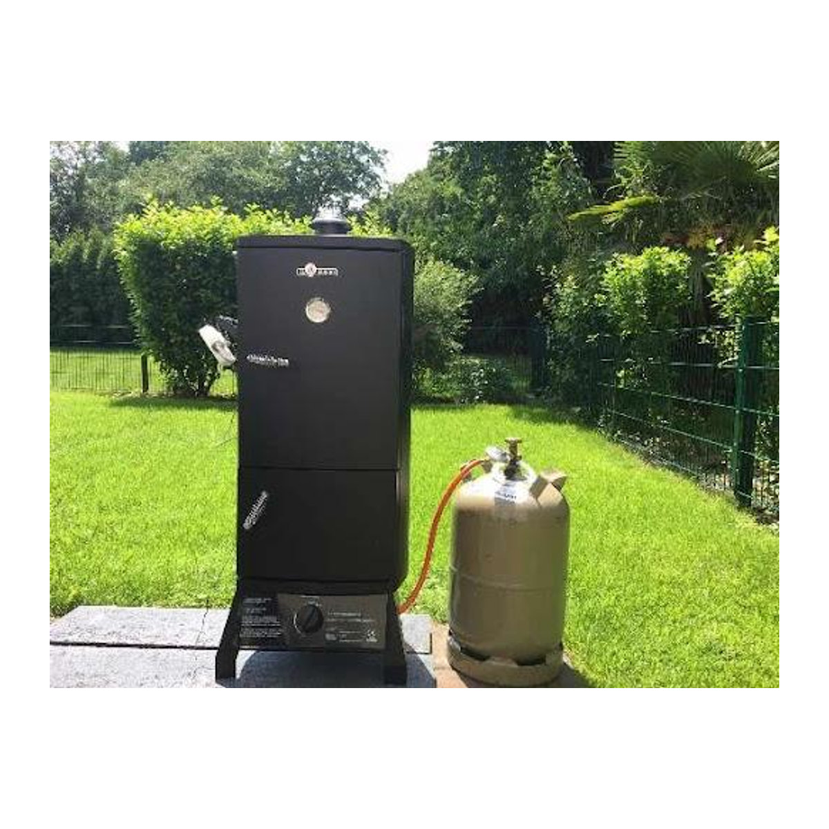 El Fuego Portland Gasgrill und Räucherschrank in Schwarz aus Stahl mit Regler - Bild 3