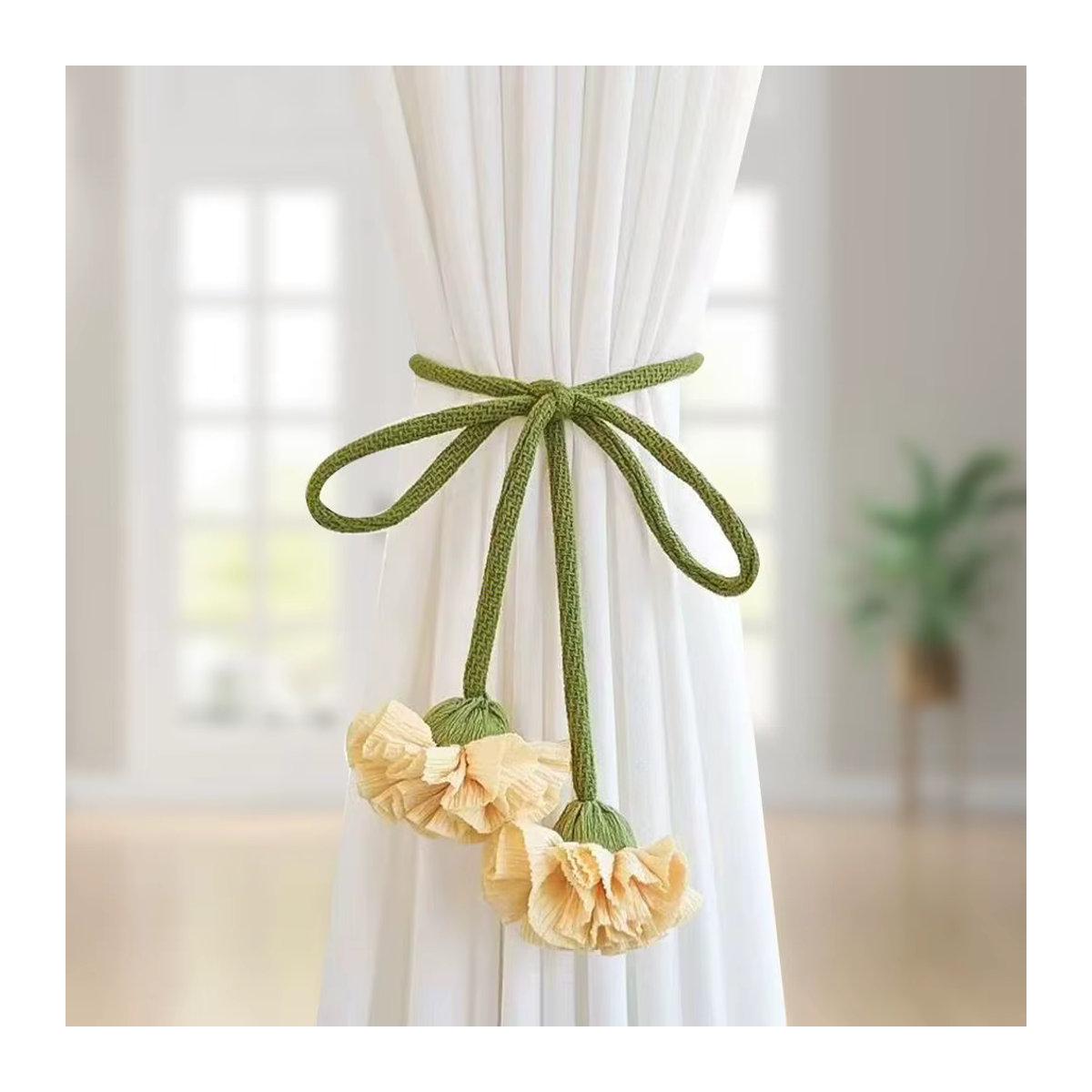 Elastische Vorhang-Raffhalter in Blumenform, mehrfarbige Vorhangschnallen zum Einhängen ohne Bohren für dein Kinderzimmer - Bild 2