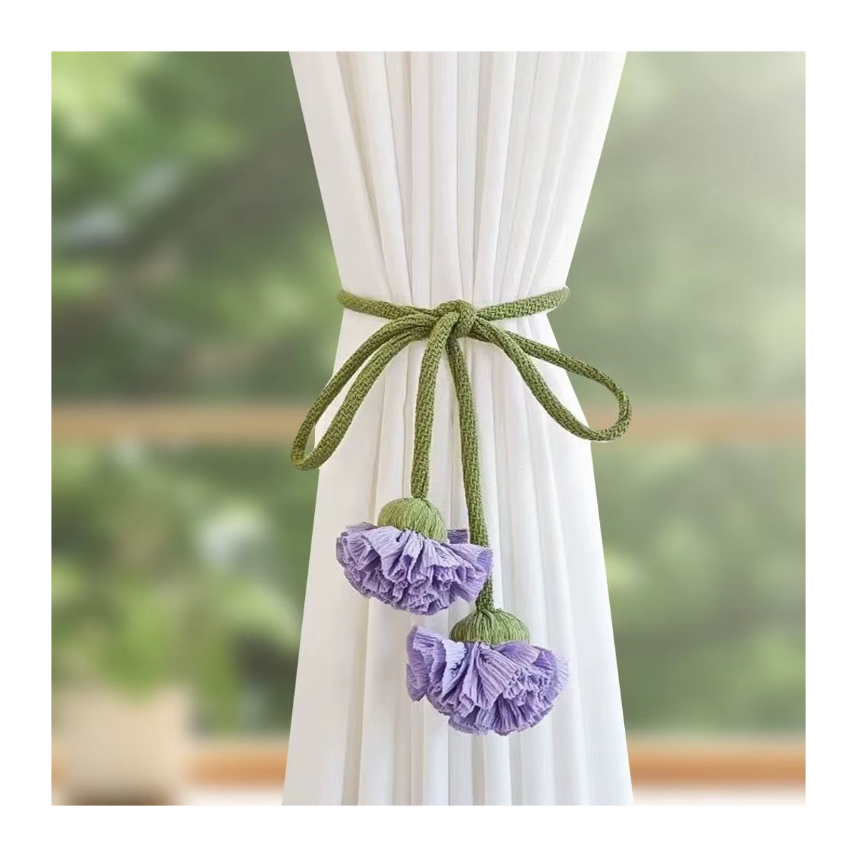 Elastische Vorhang-Raffhalter in Blumenform, mehrfarbige Vorhangschnallen zum Einhängen ohne Bohren für dein Kinderzimmer - Bild 3