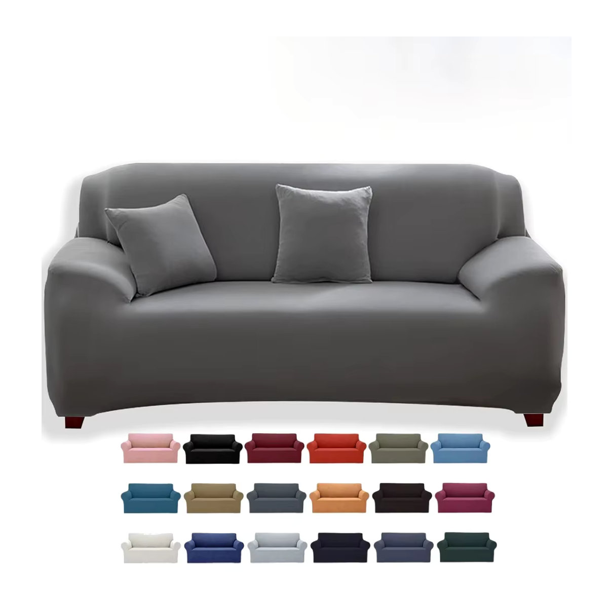 Elastischer Sofabezug für L-förmige Eckcouches und Wohnzimmer, Schonbezug für 1- bis 4-Sitzer in Rot oder Grau - Bild 5