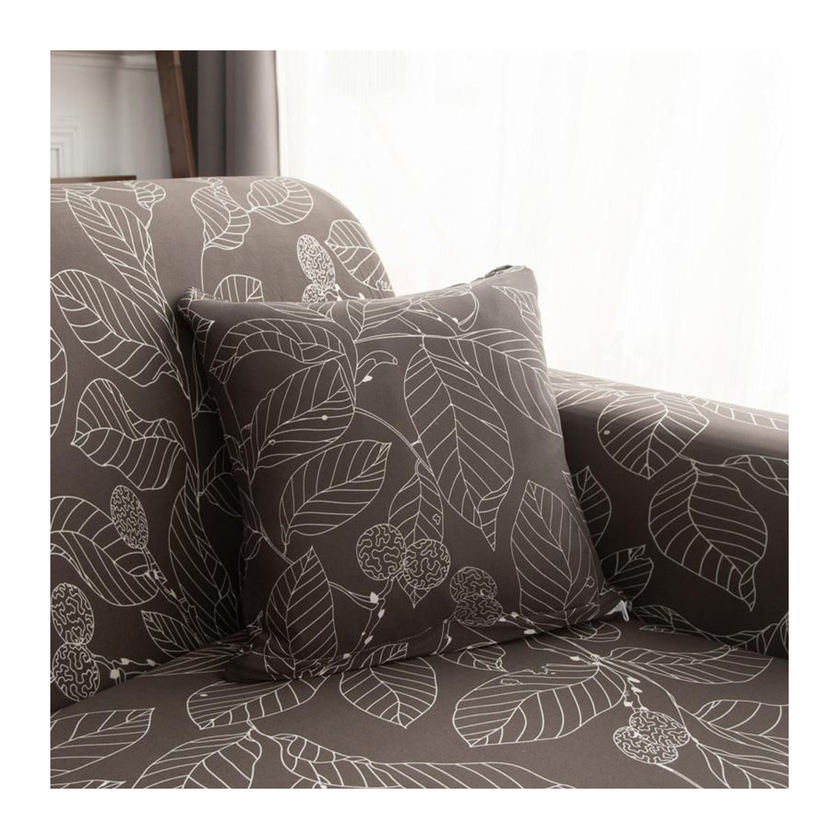 Elastischer Sofabezug mit Karomuster für 2-Sitzer, vollumhüllender Couchbezug und Sesselbezug als Staubschutz, Breite: 145-185 cm - Bild 2