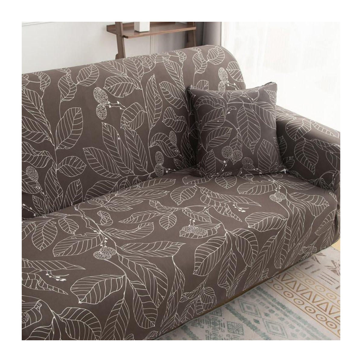 Elastischer Sofabezug mit Karomuster für 2-Sitzer, vollumhüllender Couchbezug und Sesselbezug als Staubschutz, Breite: 145-185 cm - Bild 4