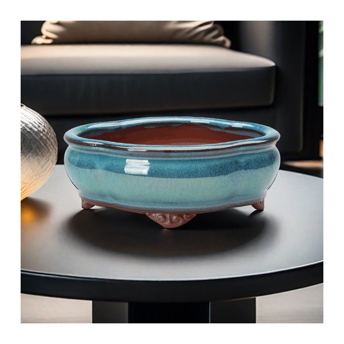 Elegante Keramik-Pflanztöpfe in Blau im orientalischen Design für deine Topfpflanzen - Bild 1