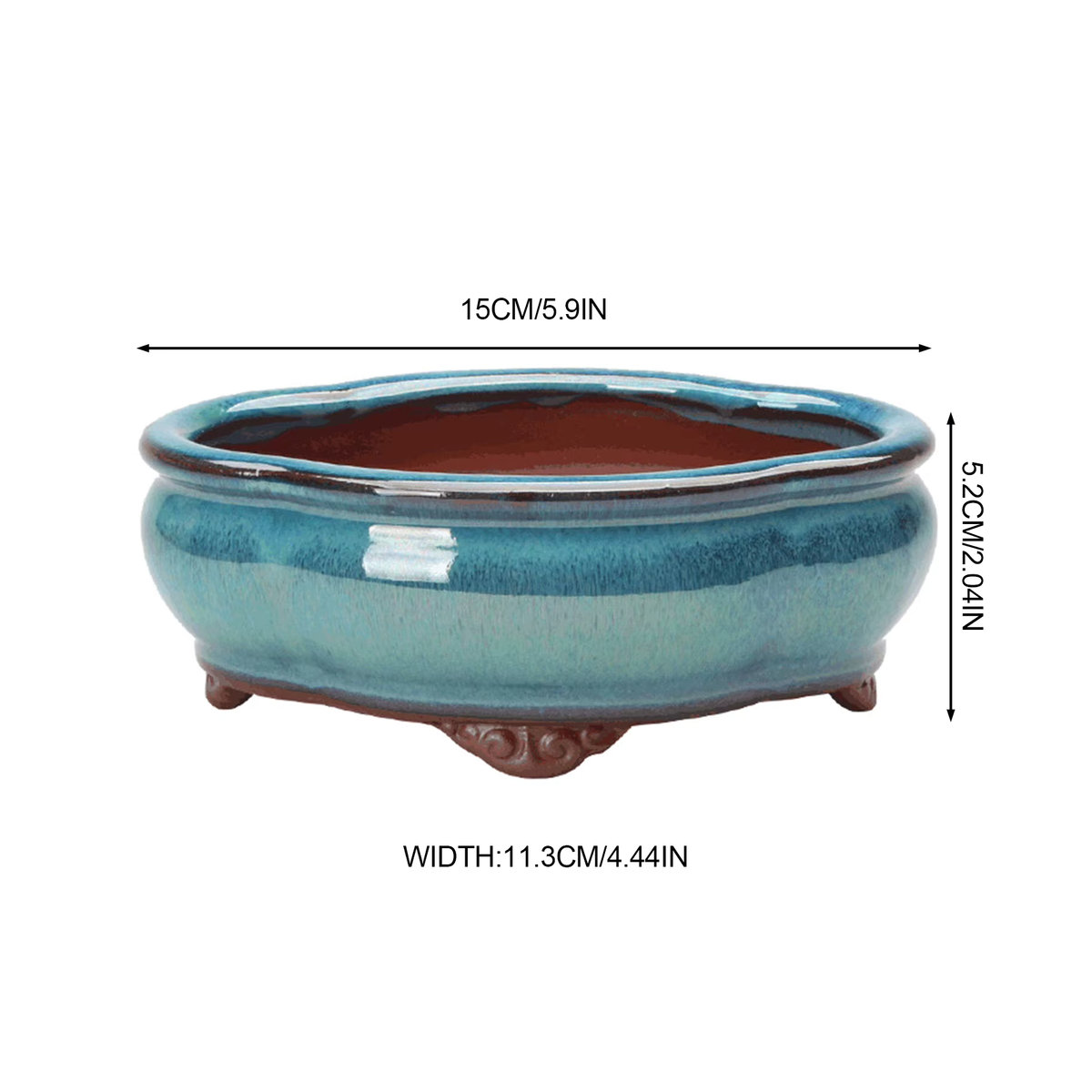 Elegante Keramik-Pflanztöpfe in Blau im orientalischen Design für deine Topfpflanzen - Bild 2