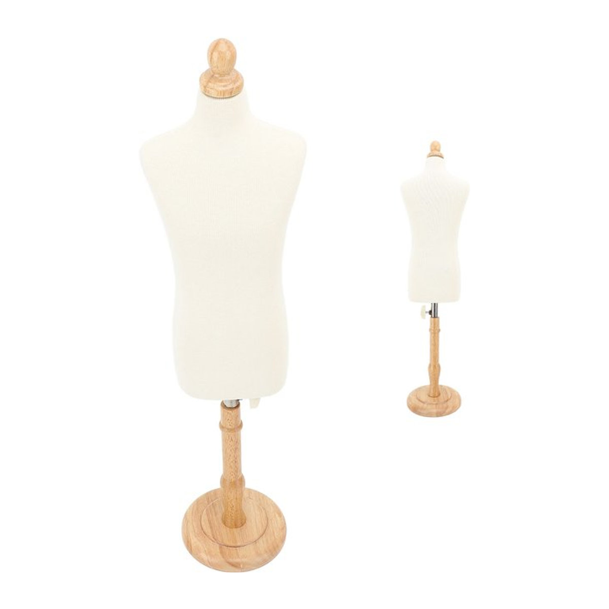 Elegante Schaufensterpuppen-Torso für Männer in Beige mit Ständer und einfacher Montage - Bild 1