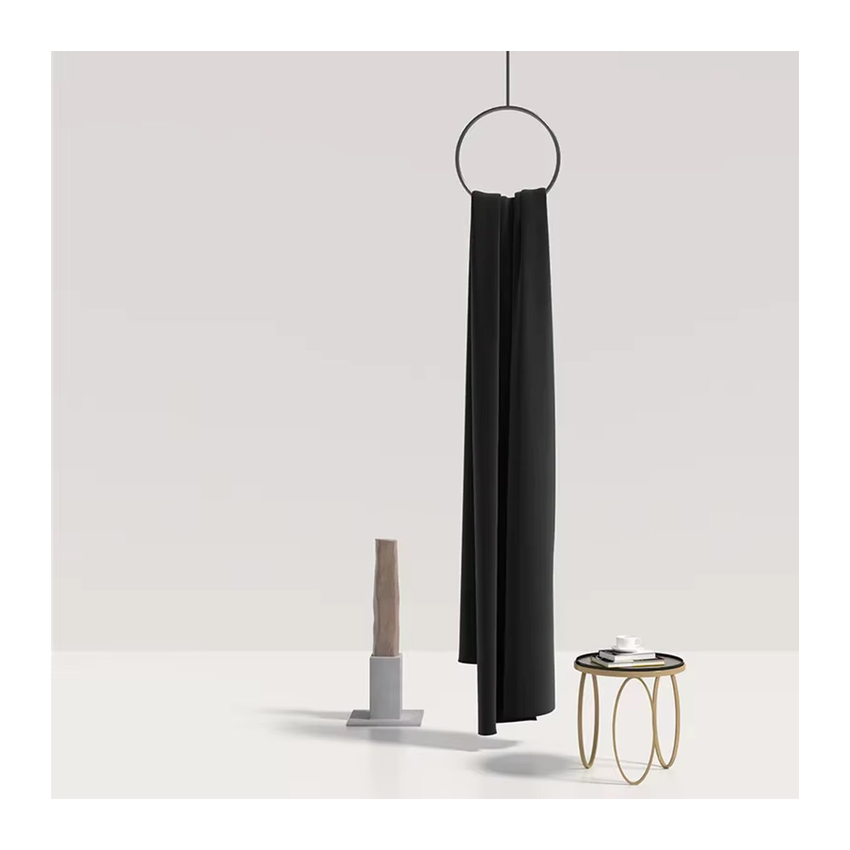 Eleganter Verdunkelungsvorhang aus Samt in Schwarz für Wohnzimmer, Schlafzimmer und Esszimmer - Bild 2