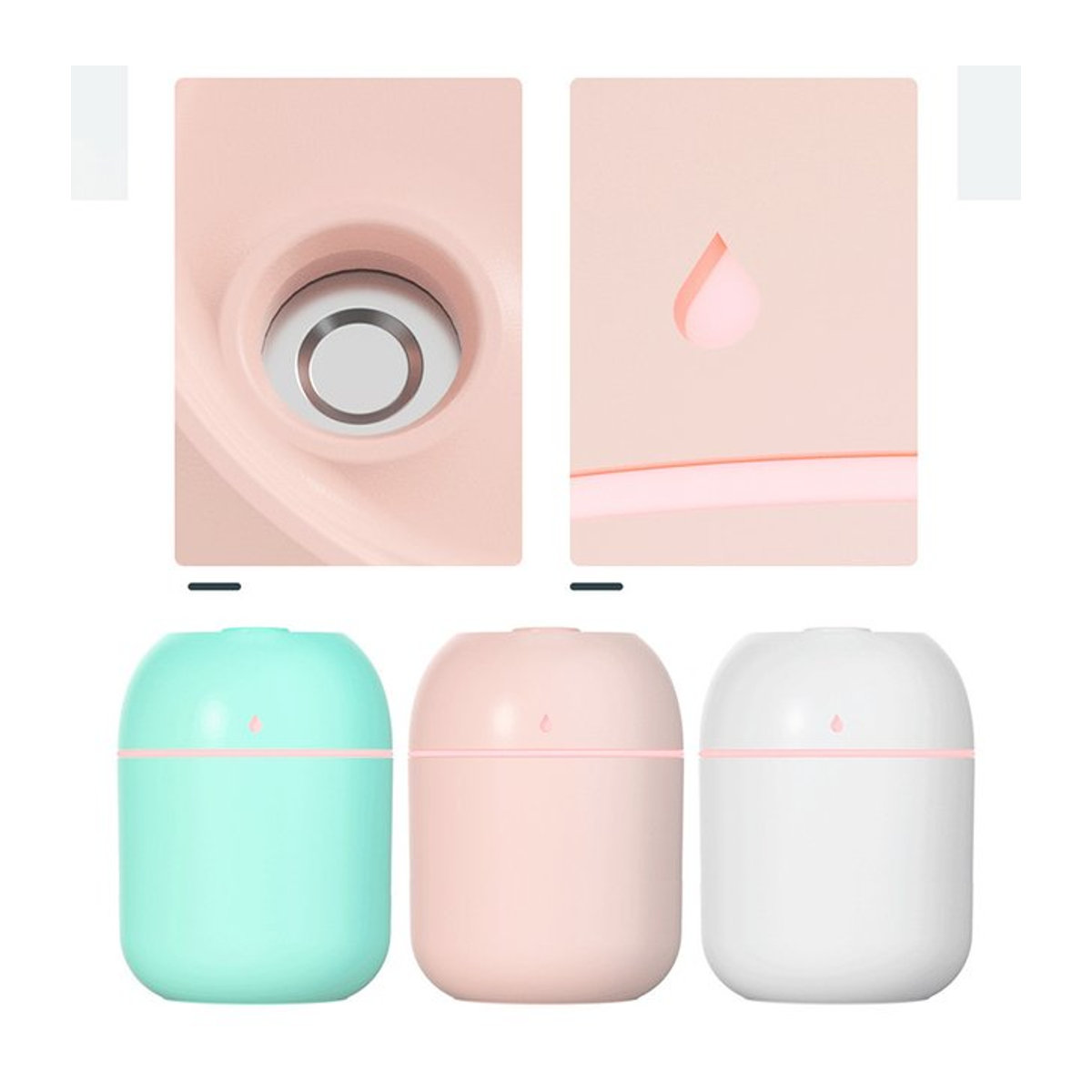 Elektrischer Aroma-Diffusor mit Sprühfunktion und farbiger Beleuchtung, 220 ml, Weiß/Mehrfarbig - Bild 1