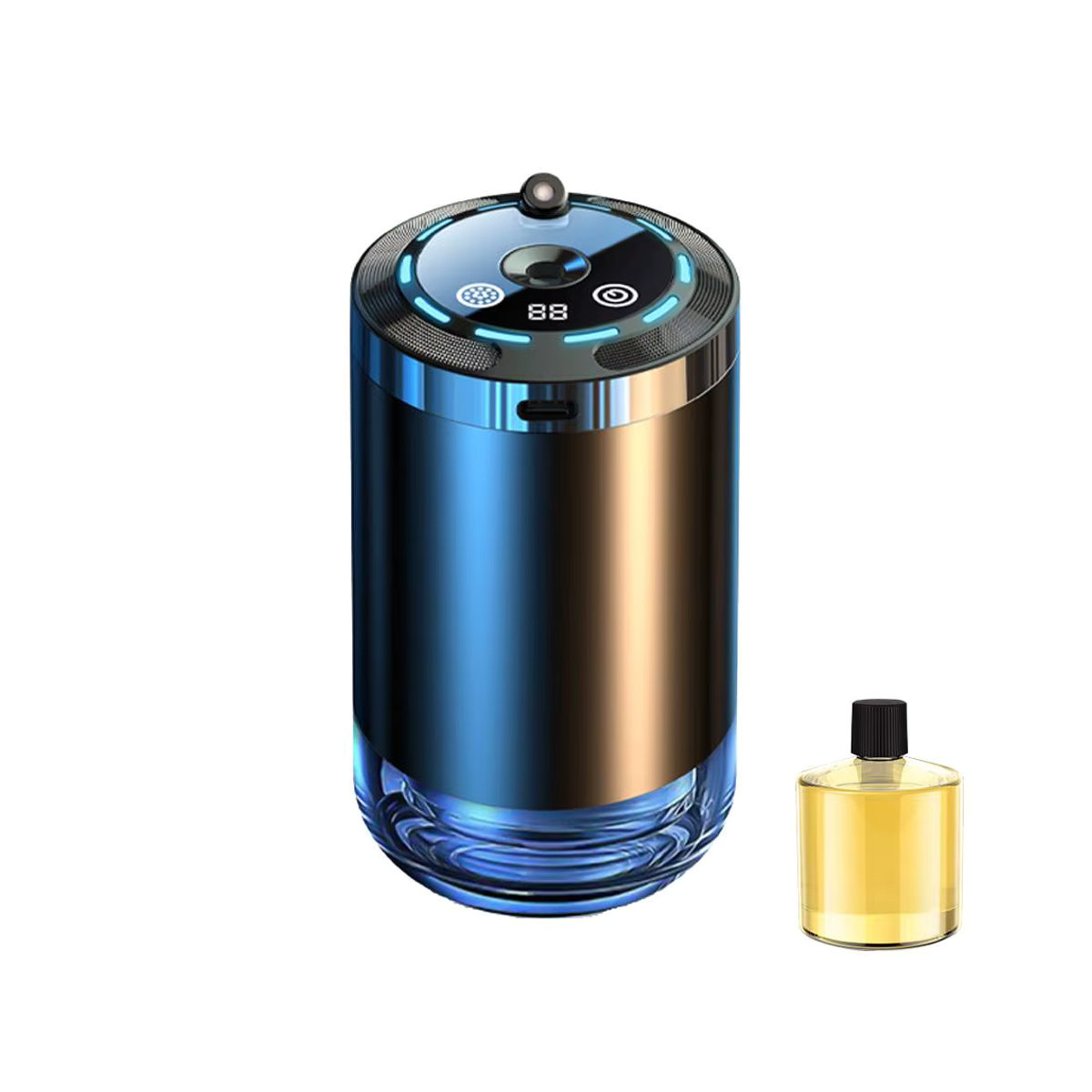 Elektrischer Aroma Diffusor und Luftbefeuchter mit Cool Mist Sprayer in Silber für Auto, Home, Schlafzimmer und Büro - Bild 5