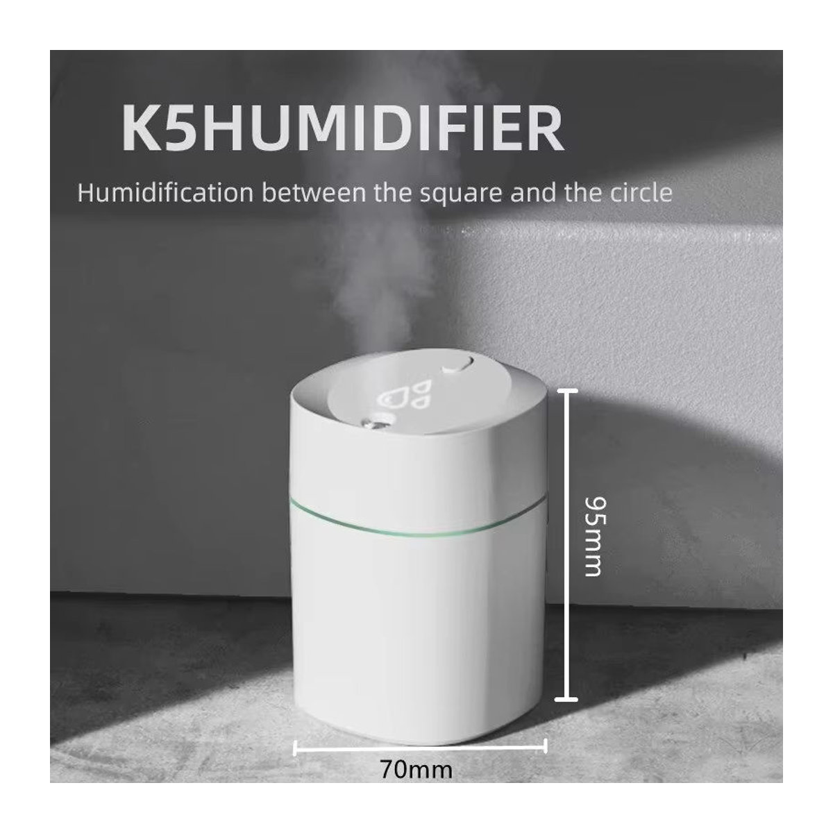 Elektrischer Luftzerstäuber für den Innenbereich und das Auto, USB-Aroma-Diffusor in Weiß, minimalistisches Design aus Kunststoff - Bild 2