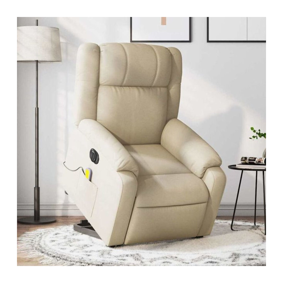 Elektrischer Massagesessel mit Aufstehhilfe von vidaxl in Beige aus Stoff - Bild 1