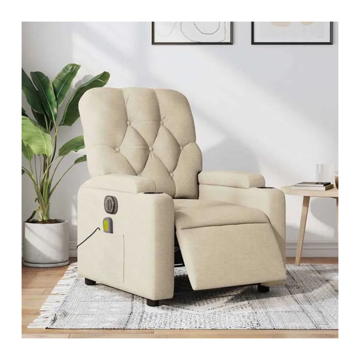 Elektrischer Massagesessel vidaxl als Relaxsessel aus Stoff in Beige - Bild 1