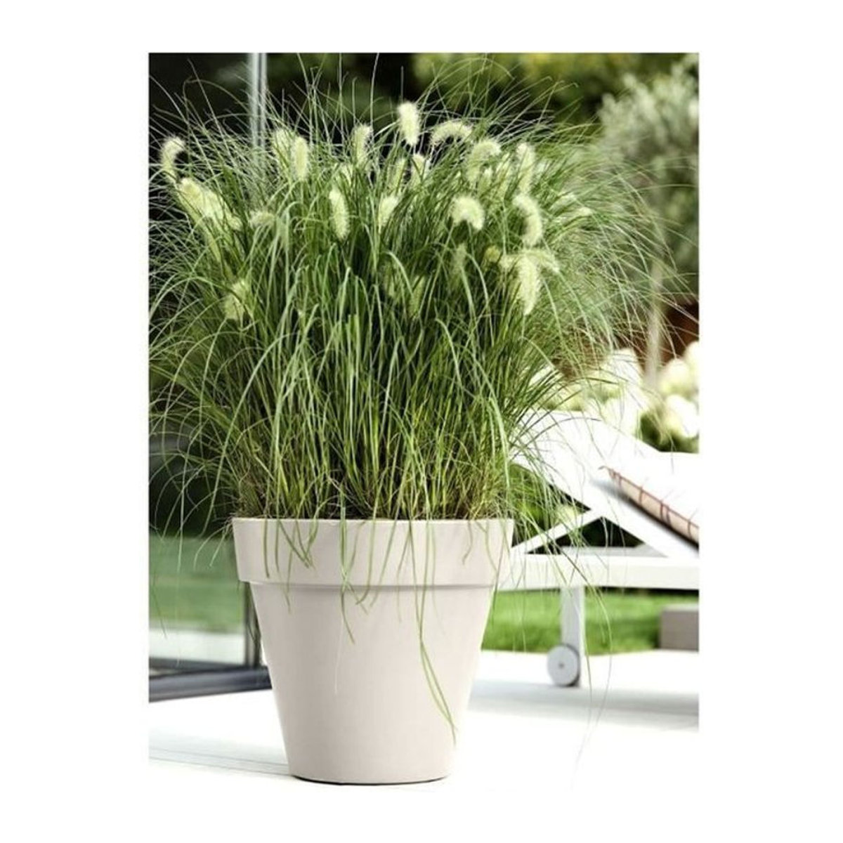 ELHO GIVE Room To Nature Blumentopf Pure Round 60 in Weiß Ø 59 x H 54 cm aus 100 % recyceltem Material - Bild 1