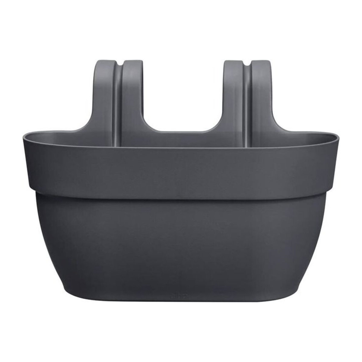 Elho Vibia Campana Easy Hanger Pflanzgefäß zum Einhängen Anthrazit Grau Kunststoff B: 36 cm, T: 24 cm, H: 26,5 cm - Bild 1