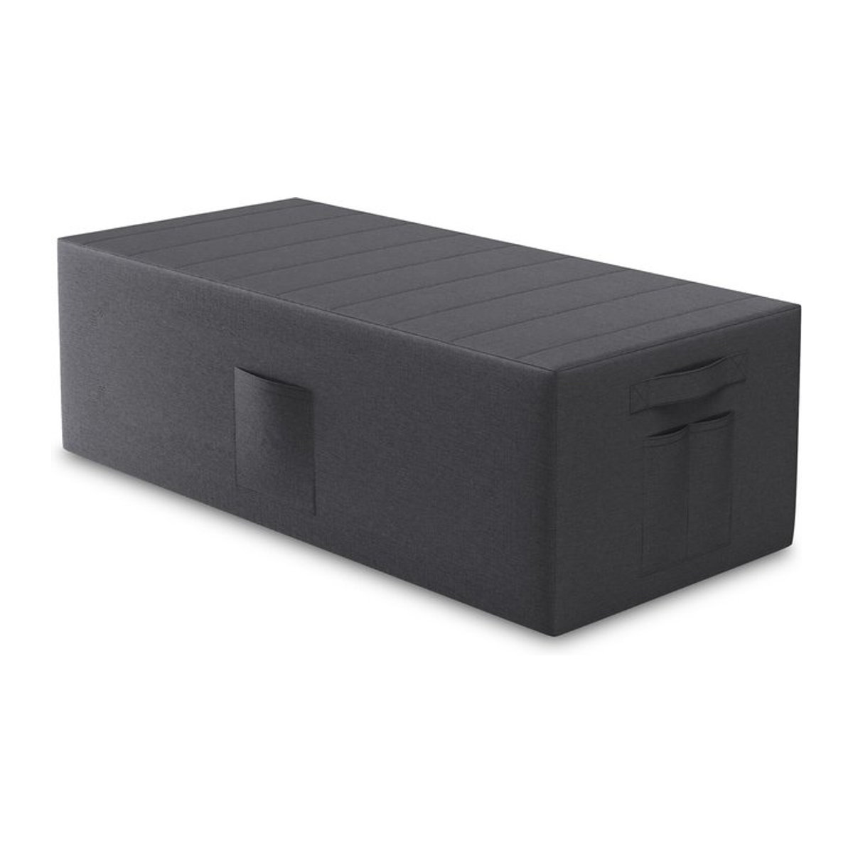 eloneo Ottoman Pouf Oberfläche Bezug in Grau - Bild 1