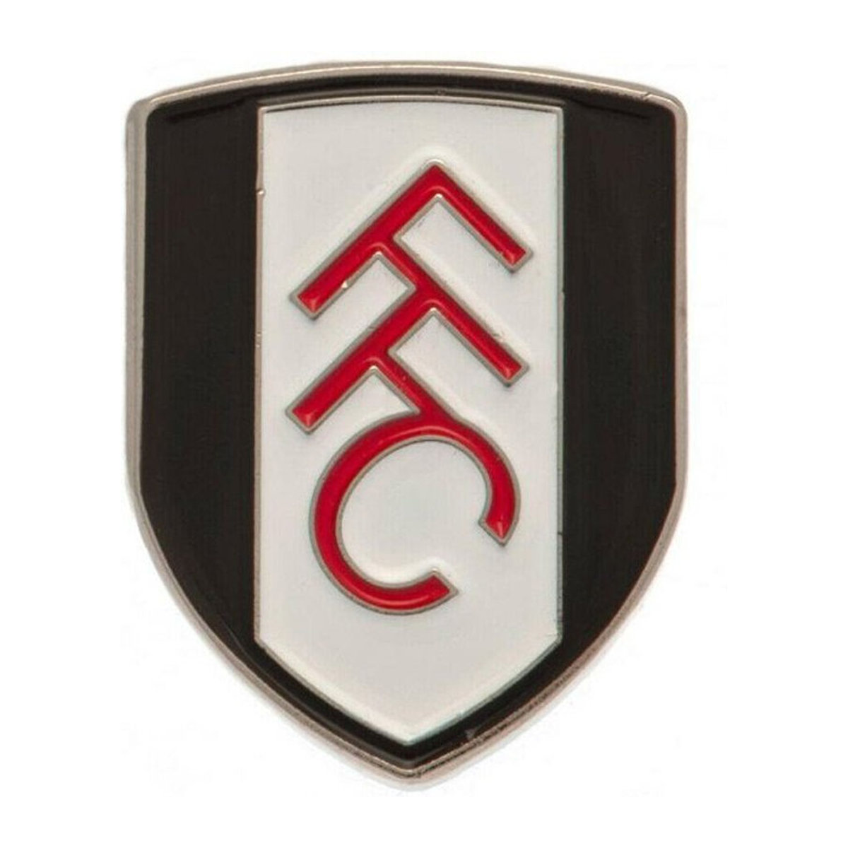 Emaille-Wappenabzeichen Fulham FC in Weiß/Schwarz aus Metall - Bild 1