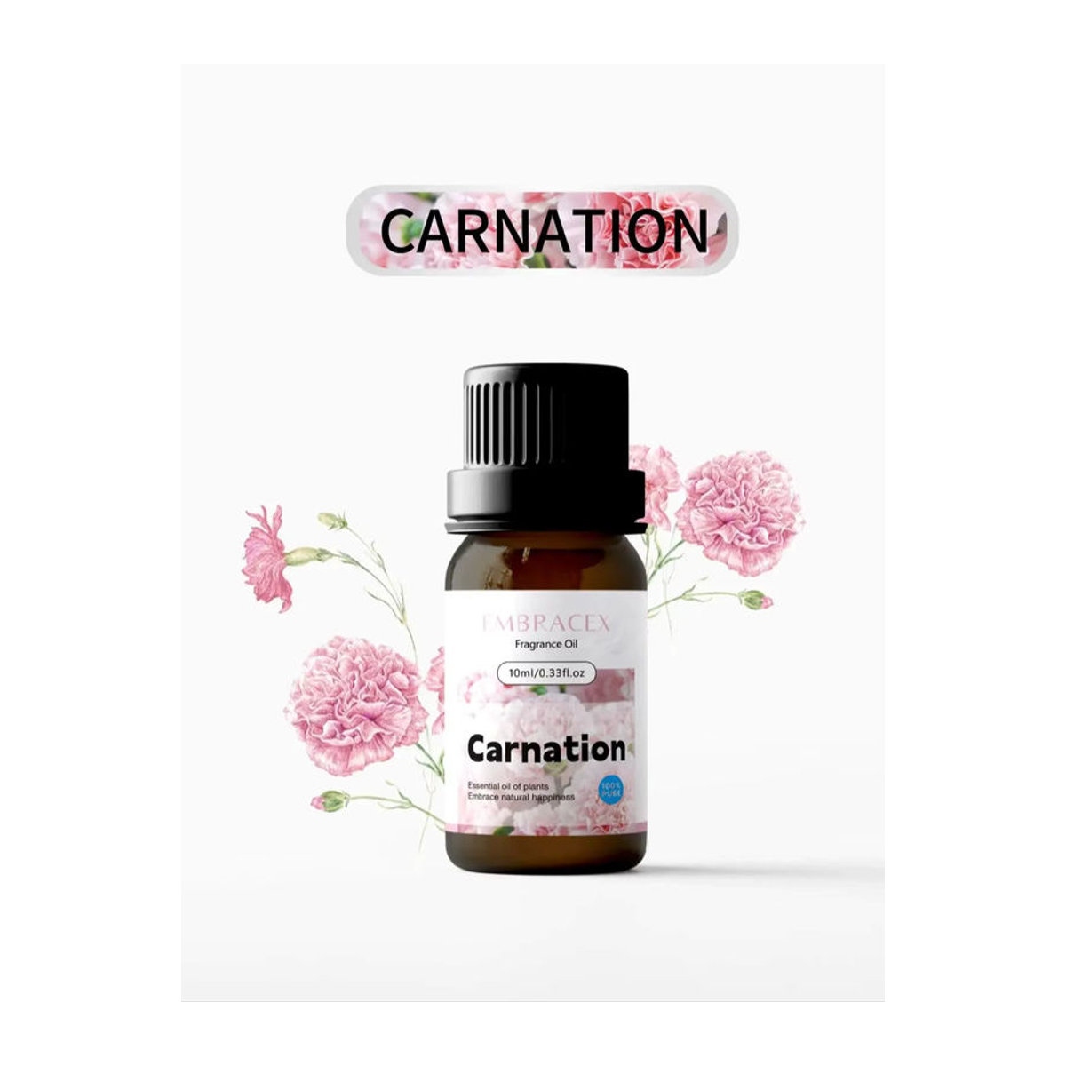 Embracex Ätherisches Anjeröl 10 ml in brauner Glasflasche mit floralem Duft für Diffusoren und Massageöle - Bild 5