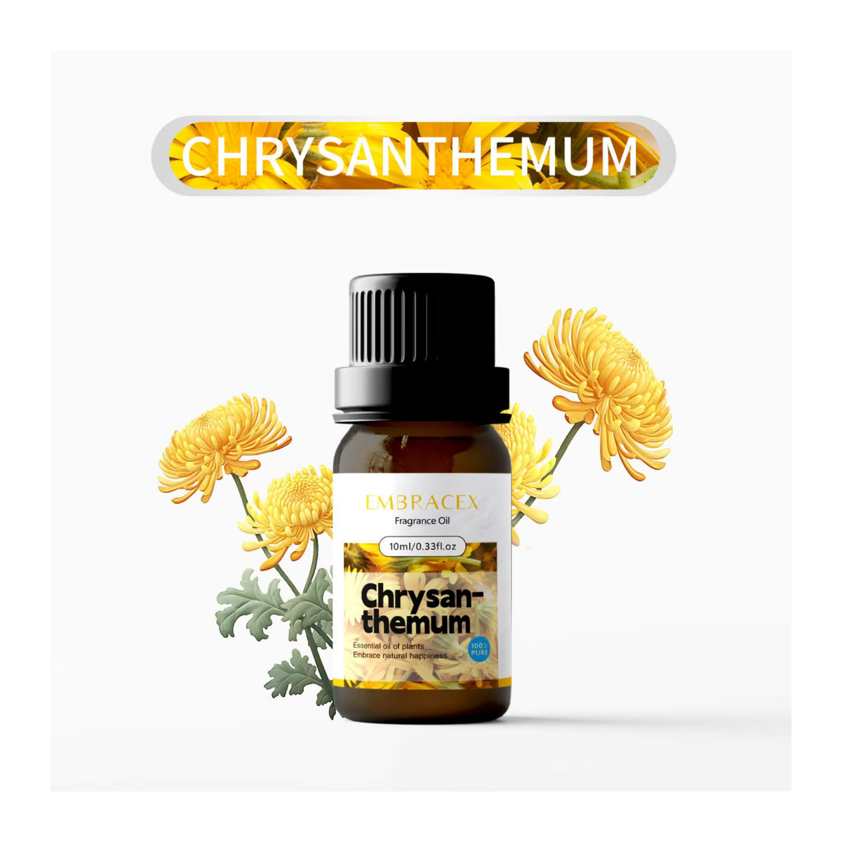 EMBRACEX Ätherisches Chrysanthemenöl in brauner Glasflasche, 10 ml für DIY-Kerzen, Seifen, Massage- und Hautpflegeöle - Bild 3