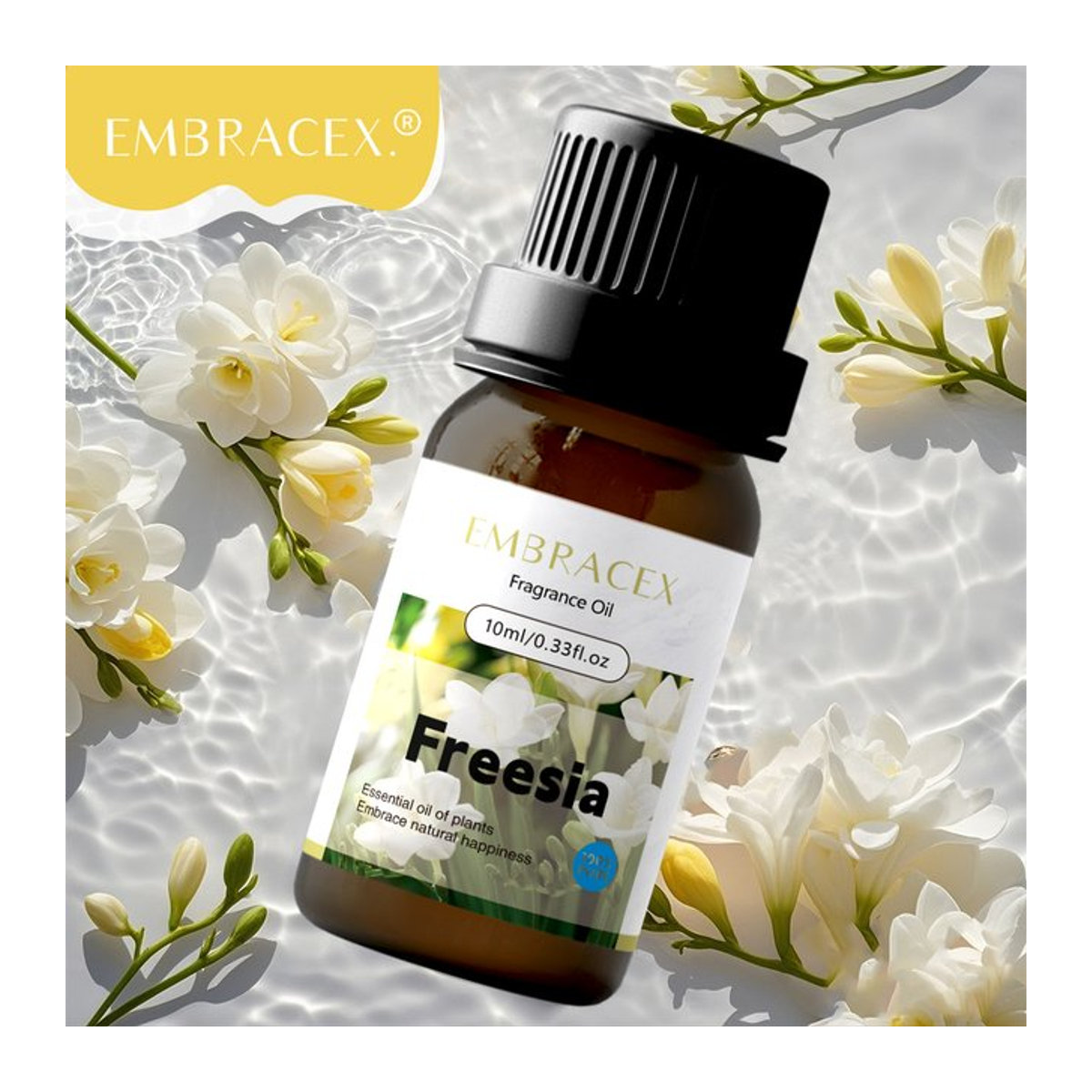 EMBRACEX Ätherisches Freesienöl mit floralem Duft für die Hautpflege und Körpermassage, 10 ml - Bild 1