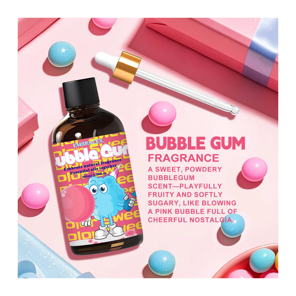 EMBRACEX Ätherisches Öl Bubble Gum Duftöl für Körperpflege, Massage und Kerzenherstellung, 100 ml - Bild 3