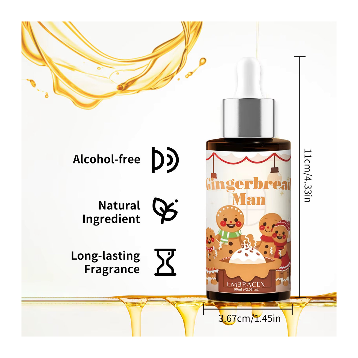EMBRACEX Ätherisches Öl Lebkuchenmann Weihnachtsduft Spicy, 60 ml - Bild 4