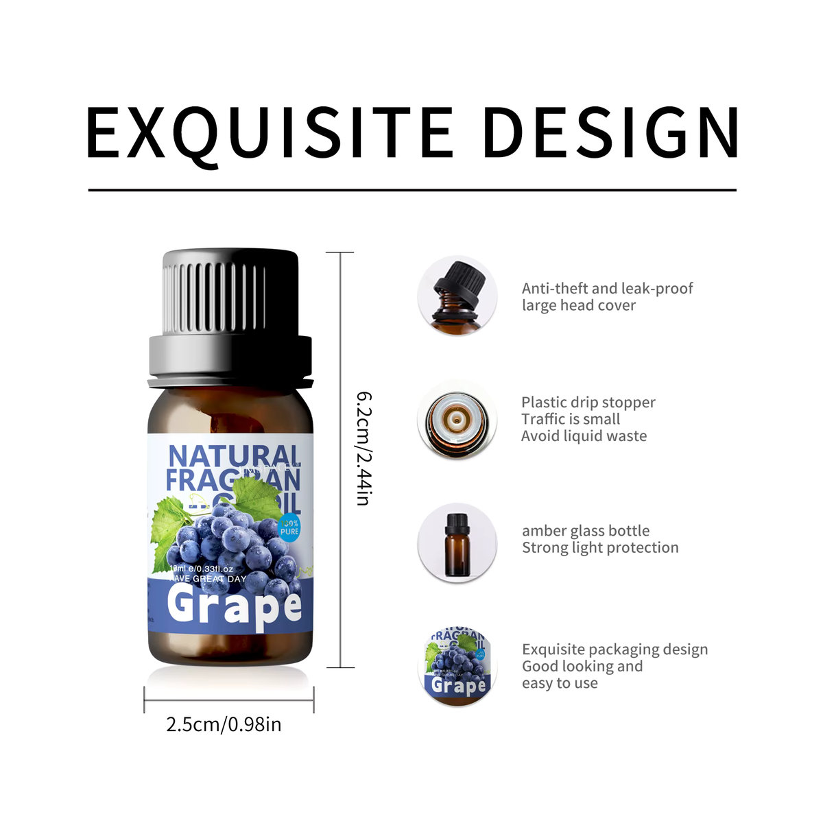 Embracex Ätherisches Traubenöl zur Hautpflege und als Massageöl, 10 ml - Bild 5