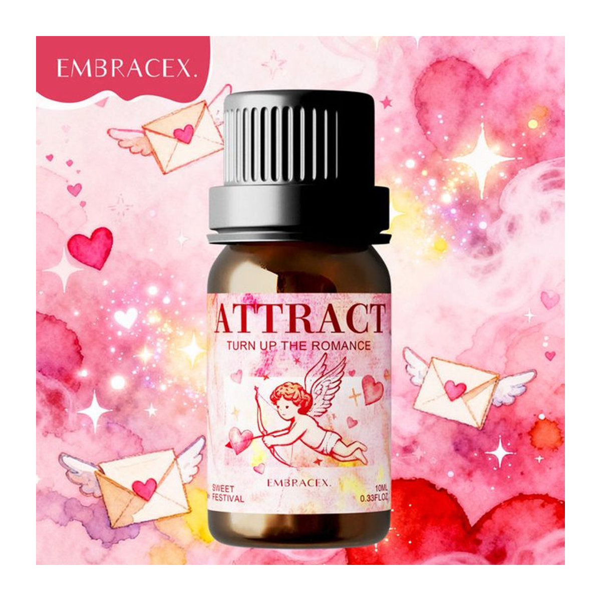 EMBRACEX Attract Ätherisches Öl mit floralem Duft, 10 ml in brauner Glasflasche - Bild 1