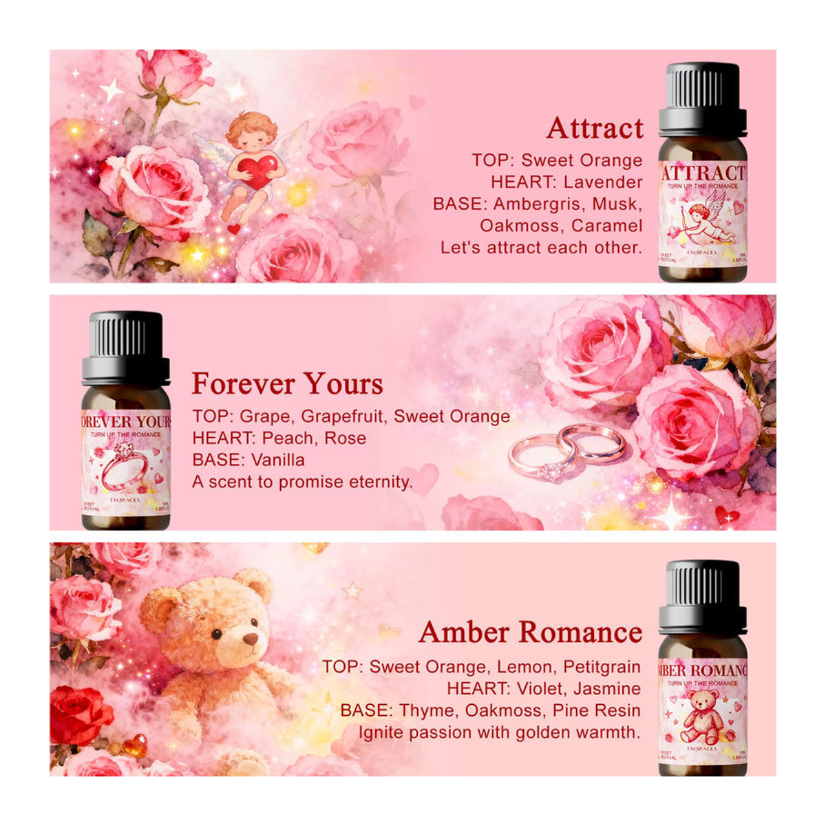EMBRACEX Attract Ätherisches Öl mit floralem Duft, 10 ml in brauner Glasflasche - Bild 4