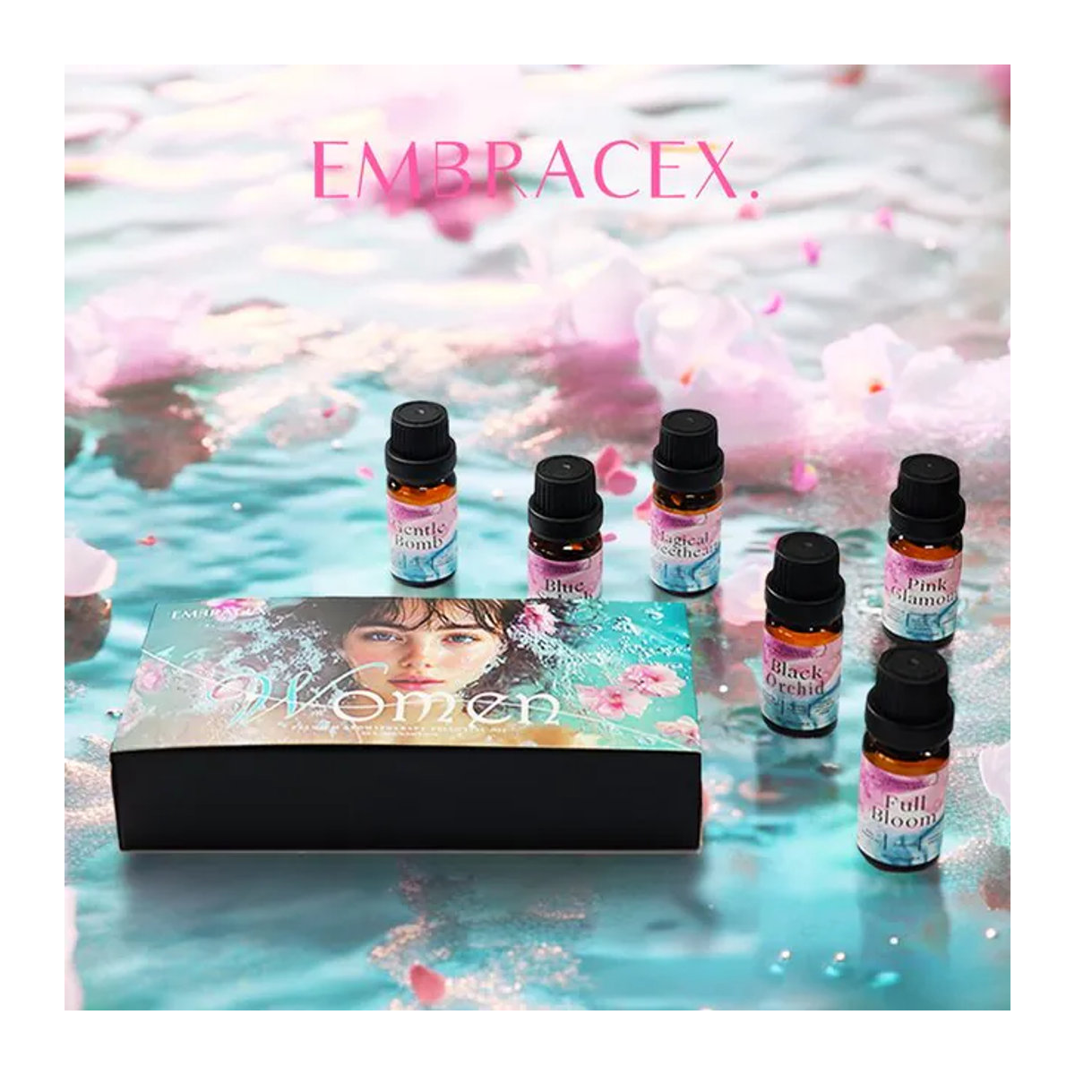 EMBRACEX Set mit 6 Premium Ätherischen Ölen, floraler Duft, 6 x 10 ml, mehrfarbig - Bild 1