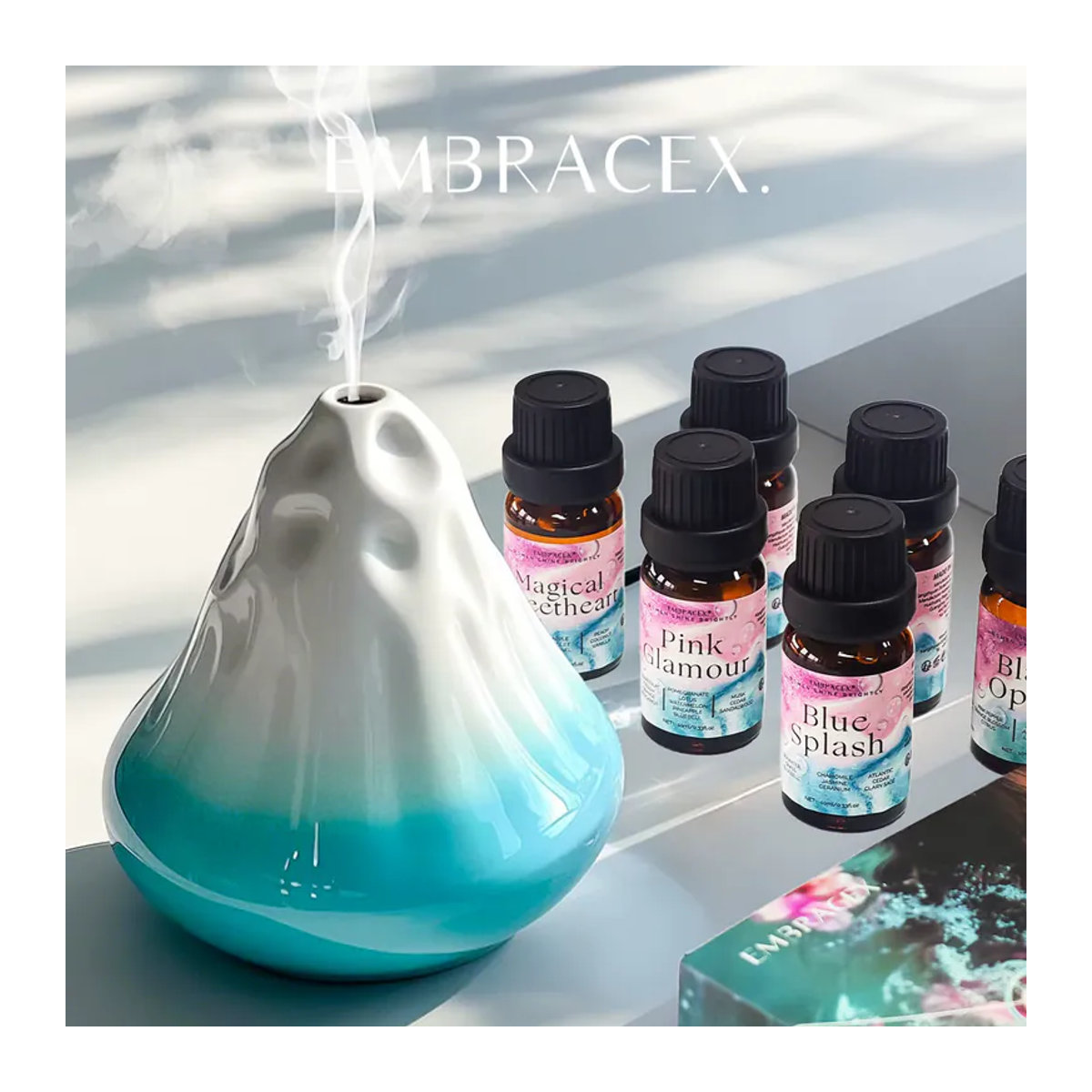 EMBRACEX Set mit 6 Premium Ätherischen Ölen, floraler Duft, 6 x 10 ml, mehrfarbig - Bild 3