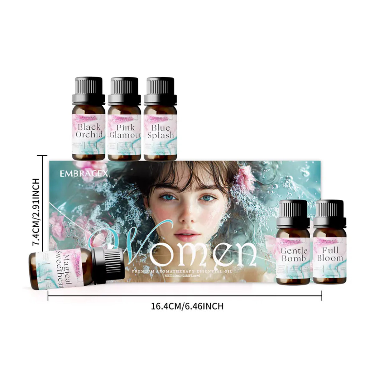 EMBRACEX Set mit 6 Premium Ätherischen Ölen, floraler Duft, 6 x 10 ml, mehrfarbig - Bild 5