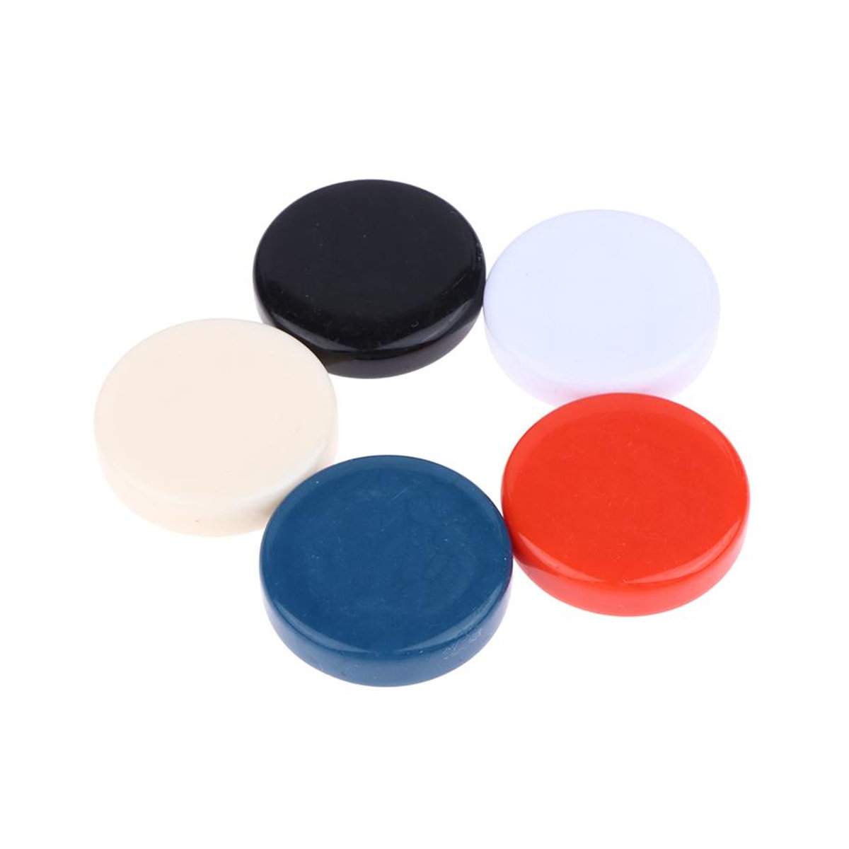 EmilyWoo Backgammon Schachfiguren aus Kunststoff, 15 Stück, Mehrfarbig und Beige, Durchmesser: 32 mm - Bild 2