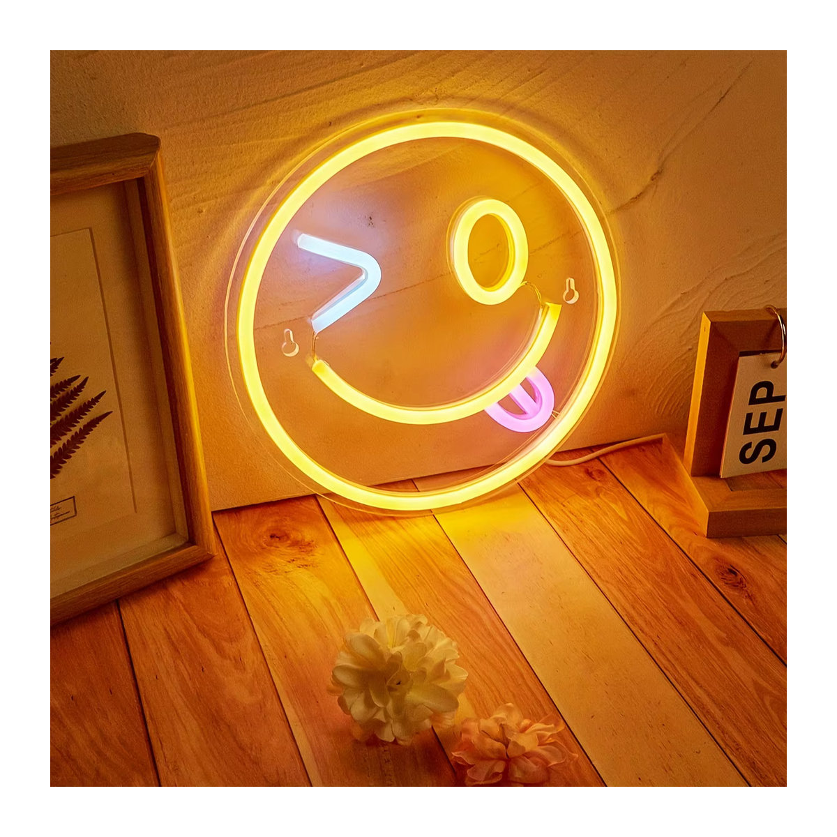 Emjoy LED-Leuchtzeichen in Bunt für Wand- und Tischdekoration in Schlafzimmer, Hochzeit oder Feier - Bild 4