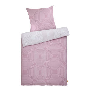 Emma Bettwäsche Renforce in Rosa/Weiß, 135 x 200 cm