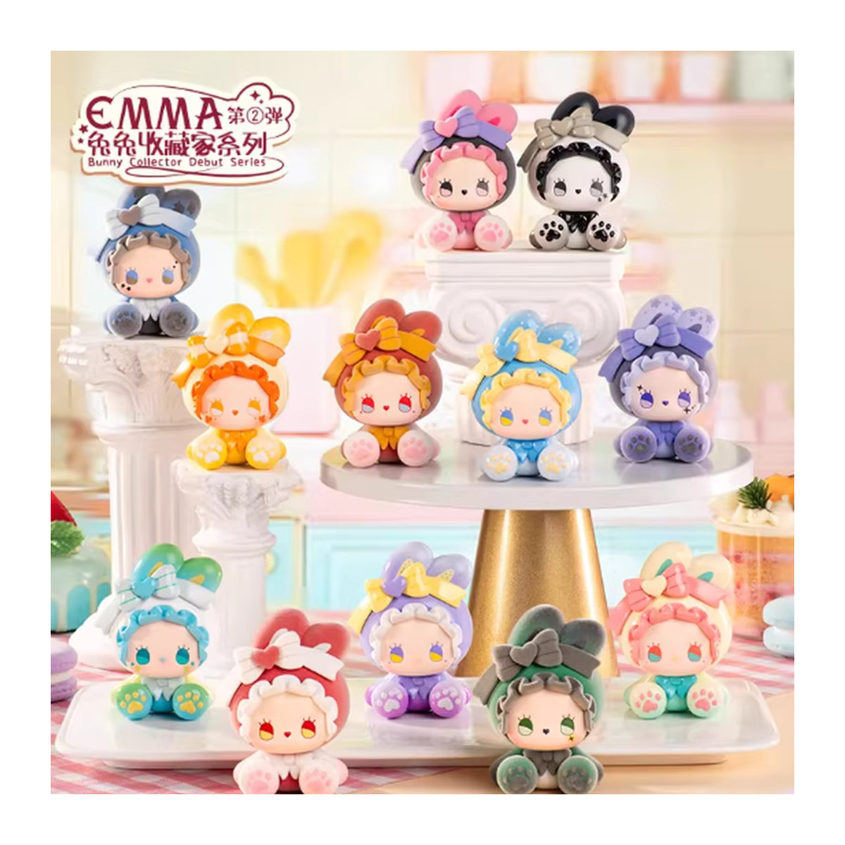 Emma Bunny Collector Series 2 Blind Box von 52TOYS, mehrfarbige beflockte Kawaii-Sammelpuppen aus Kunststoff als dekorative Desktop-Ornamente - Bild 2