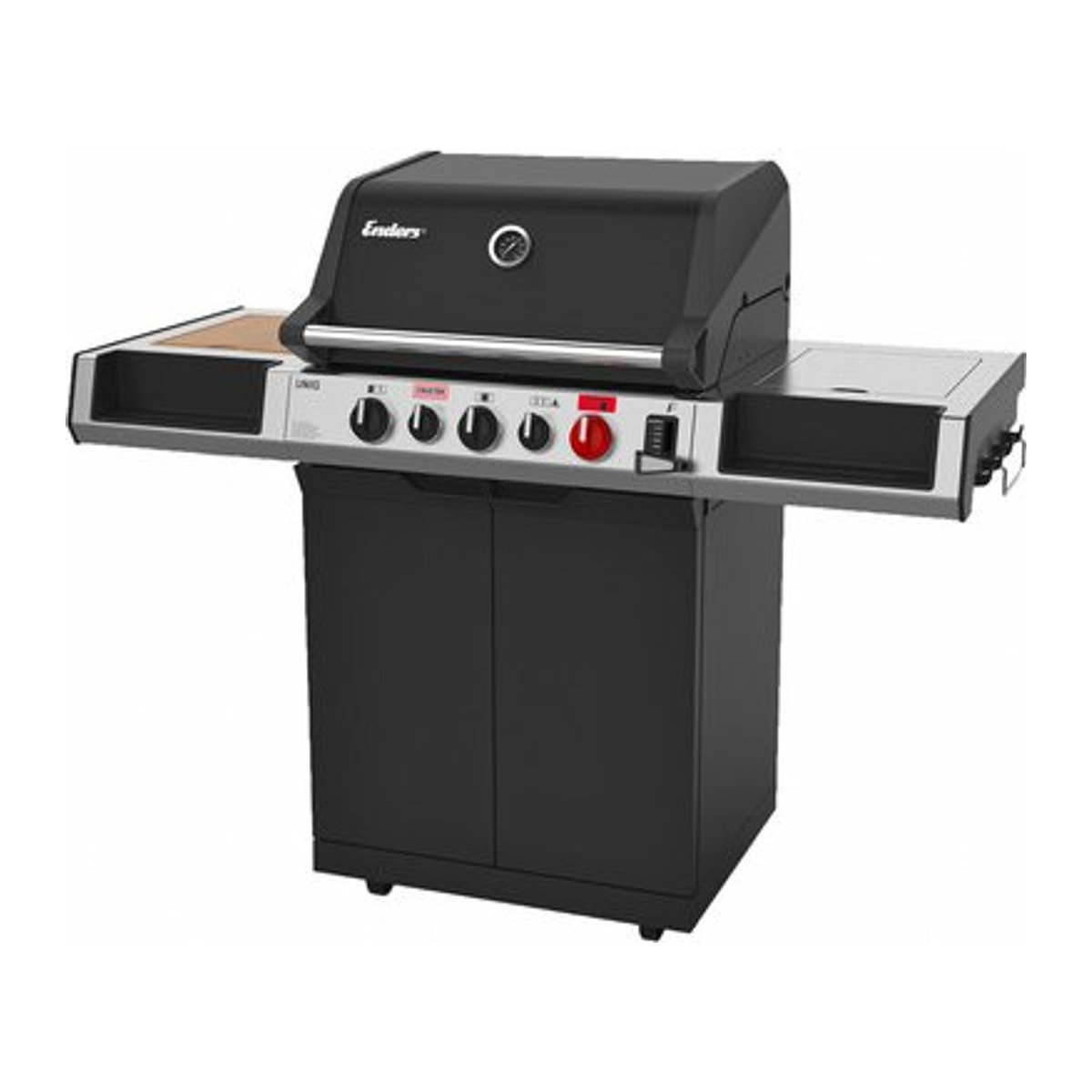 ENDERS Gasgrill UNIQ 3 IK Cruster mit 3 Brennern in Silber/Schwarz - Bild 1