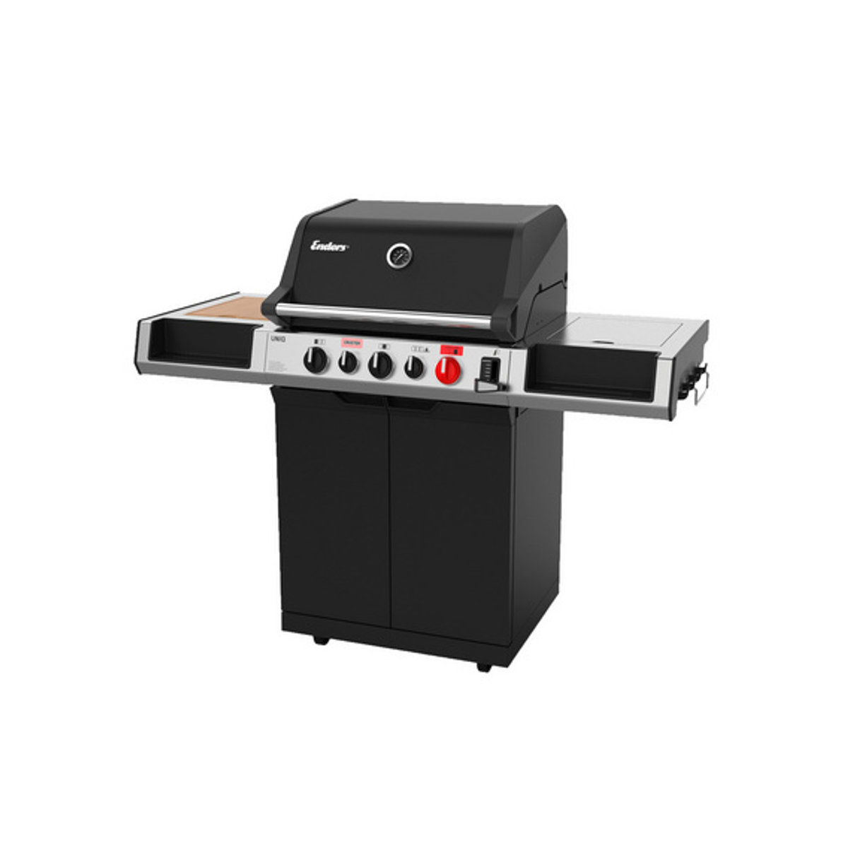 ENDERS Gasgrill UNIQ 3 IK Cruster mit 3 Brennern in Silber/Schwarz - Bild 2
