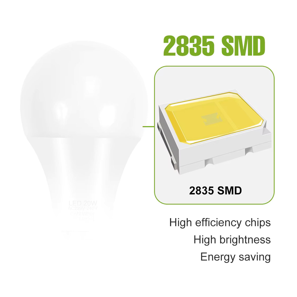Energiesparende LED Glühbirne für E27/E26 und E14 Fassungen in minimalistischem Design für dein Zuhause und Wohnzimmer - Bild 3