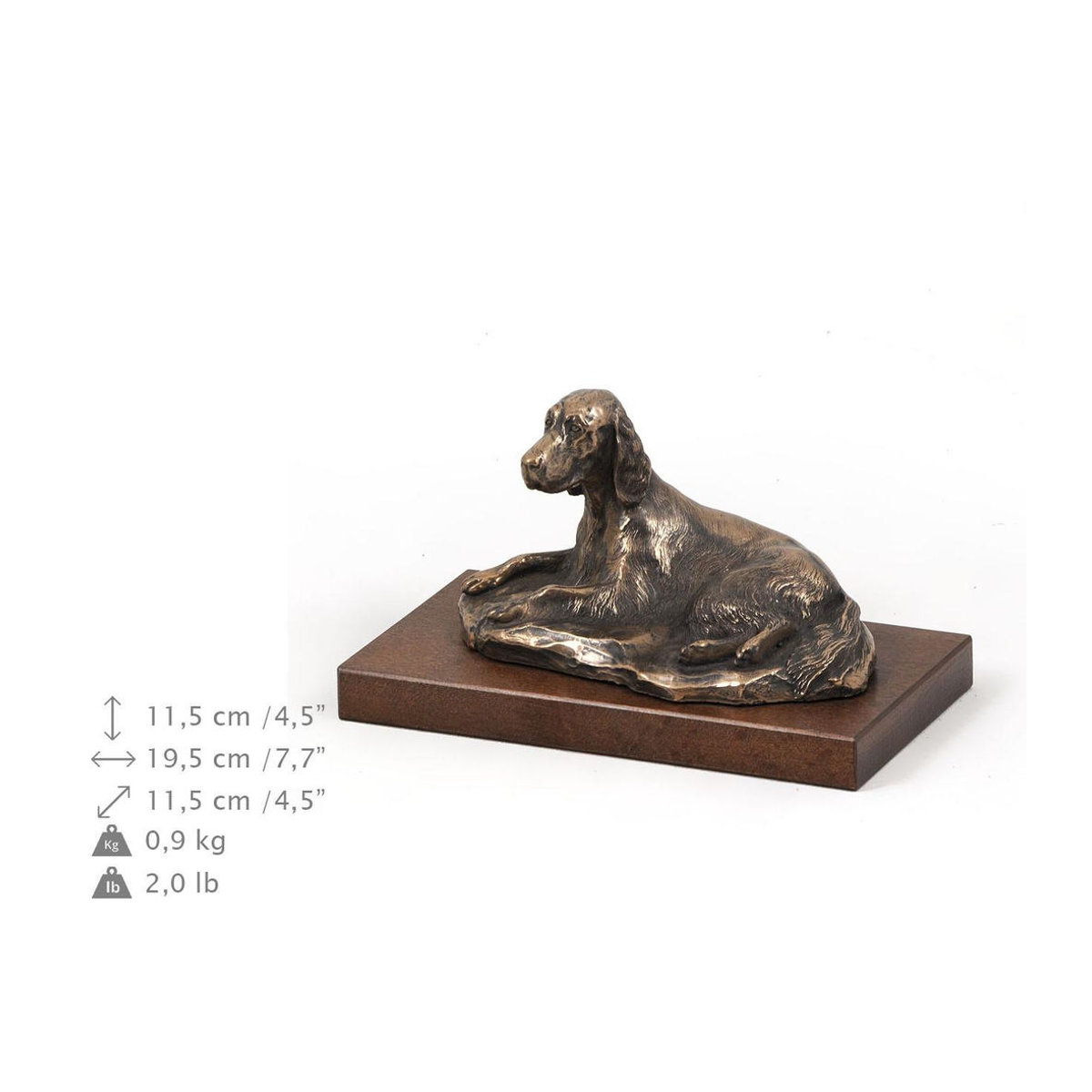 English Setter Hundestatue von Art-Dog in Braun als dekorative Figur für dein Büro oder als Trophäe - Bild 3