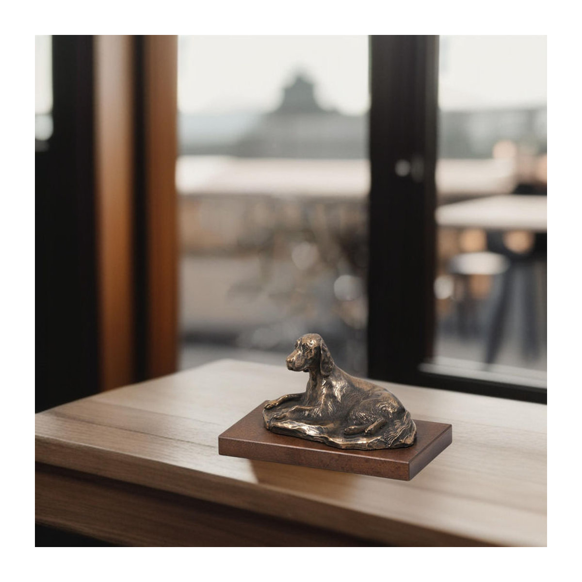 English Setter Hundestatue von Art-Dog in Braun als dekorative Figur für dein Büro oder als Trophäe - Bild 4