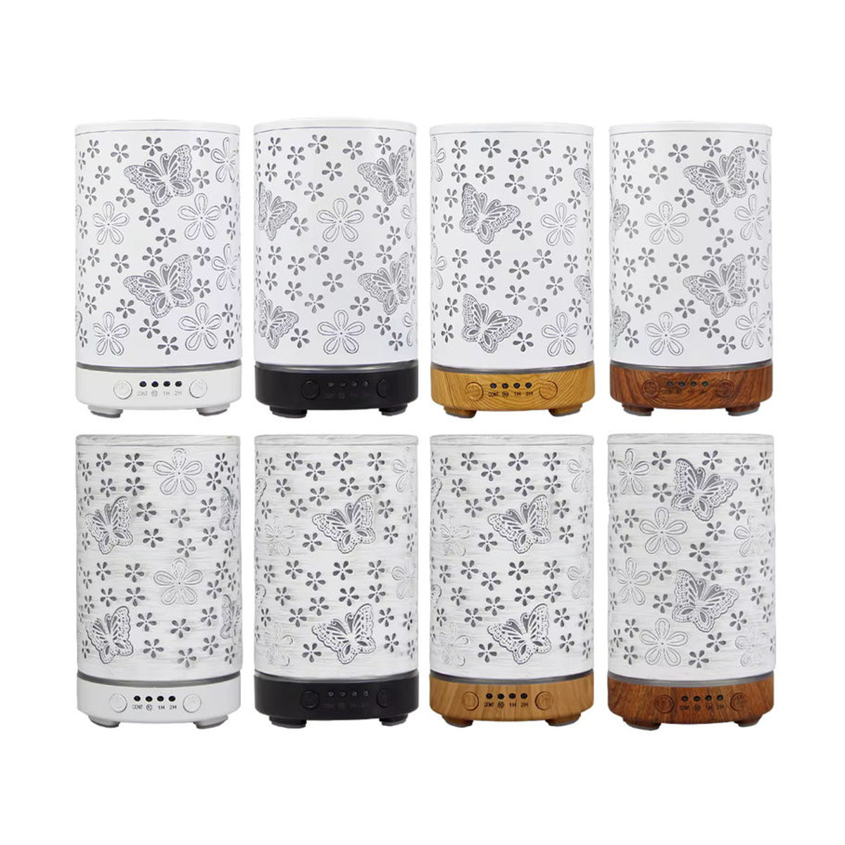 ENGRANVES Ultraschall-Diffusor mit Schmetterlings-Design und siebenfarbigem Aromalicht, 100 ml Luftbefeuchter in Weiß - Bild 6