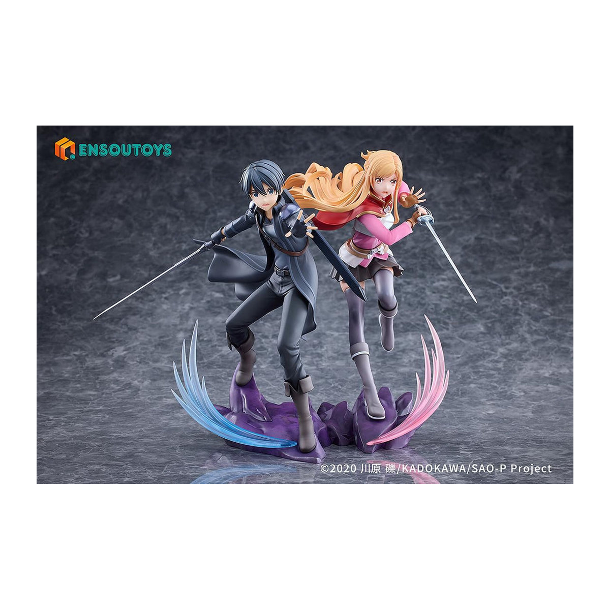 ENSOUTOYS Sword Art Online Scherzo of Dark Twilight Kirito und Asuna Figuren-Set, mehrfarbig, Kunststoff - Bild 2