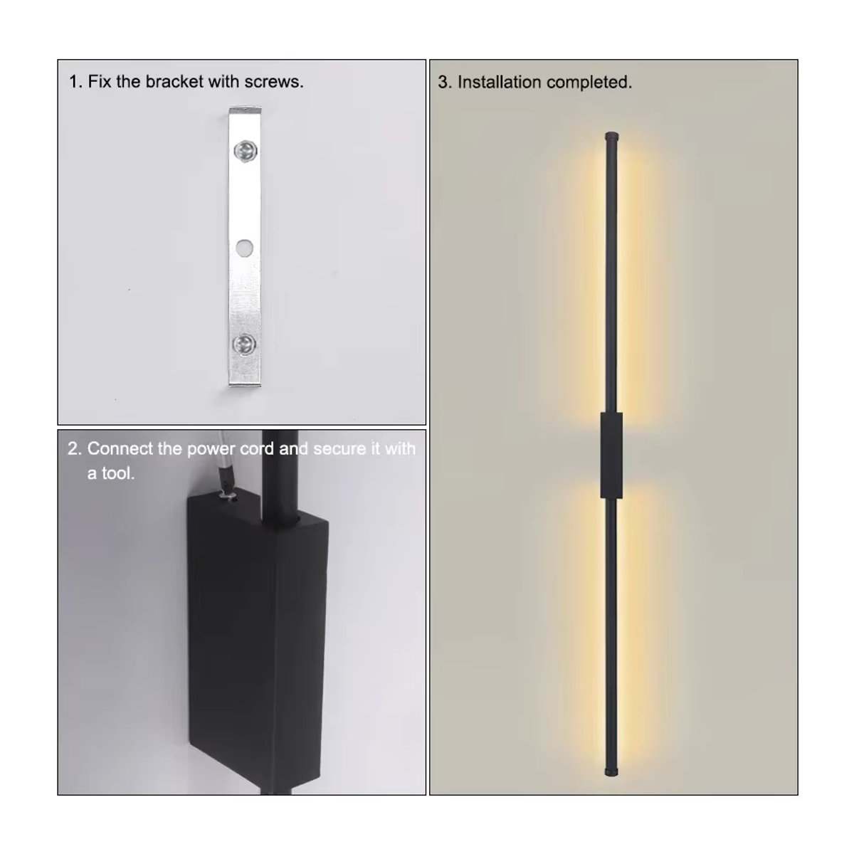 EnwYe LED Wandleuchte in Schwarz aus Aluminium im skandinavischen Design für Innenräume - Bild 4