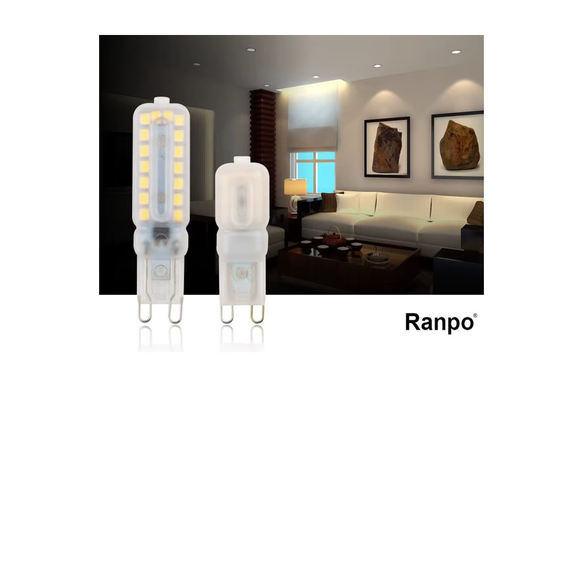 ERANPO G9 LED Mais Birne dimmbar in verschiedenen Farben und Leistungen mit Milky Shell für 360 Grad Lichtverteilung - Bild 2