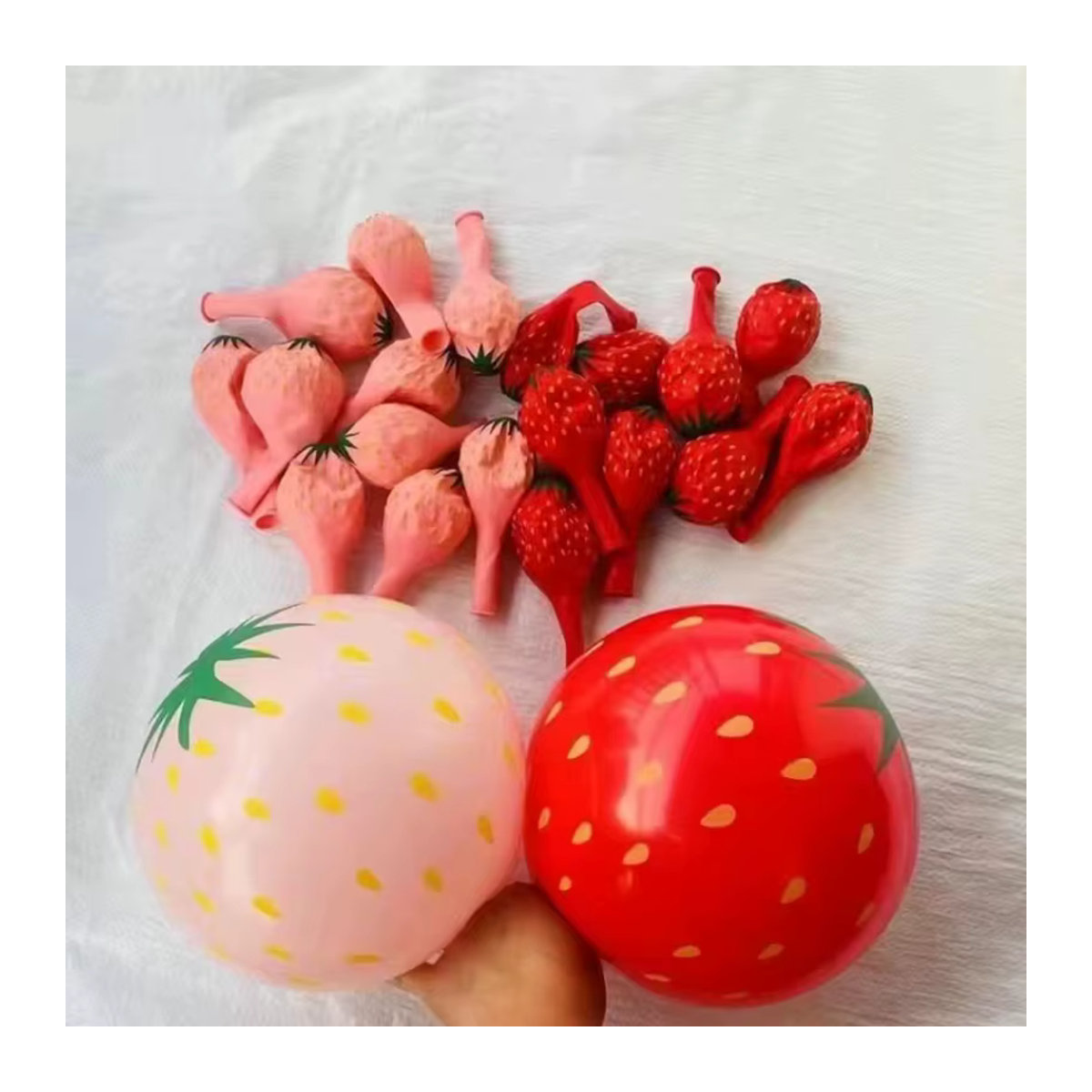 Erdbeere und Wassermelone Früchte Luftballons für Geburtstag und Sommer Party Dekoration in Rot und Mehrfarbig - Bild 2