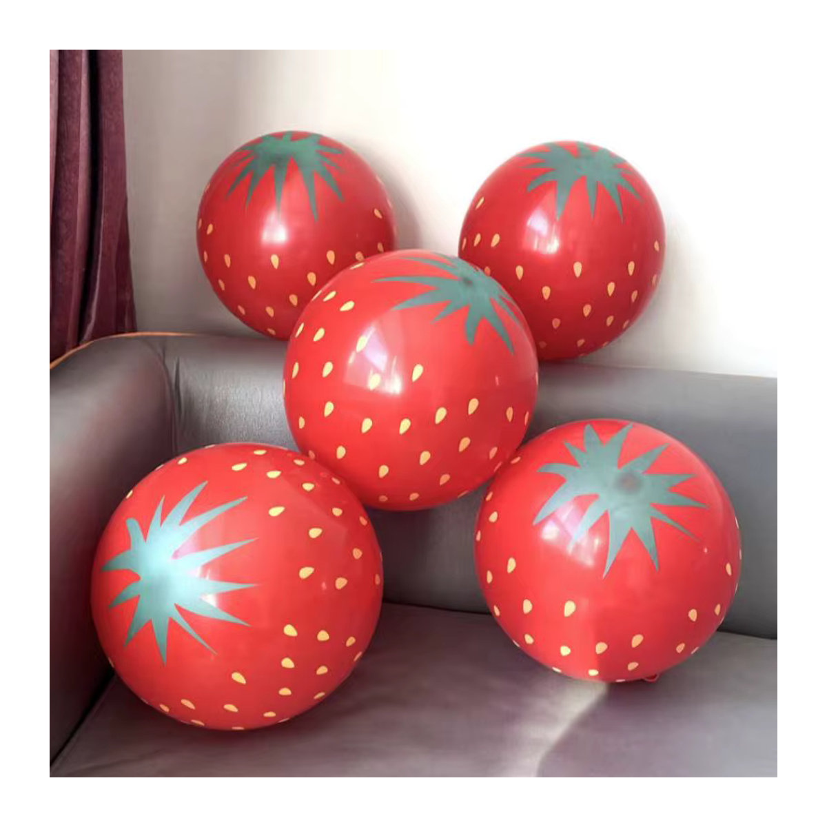 Erdbeere und Wassermelone Früchte Luftballons für Geburtstag und Sommer Party Dekoration in Rot und Mehrfarbig - Bild 3