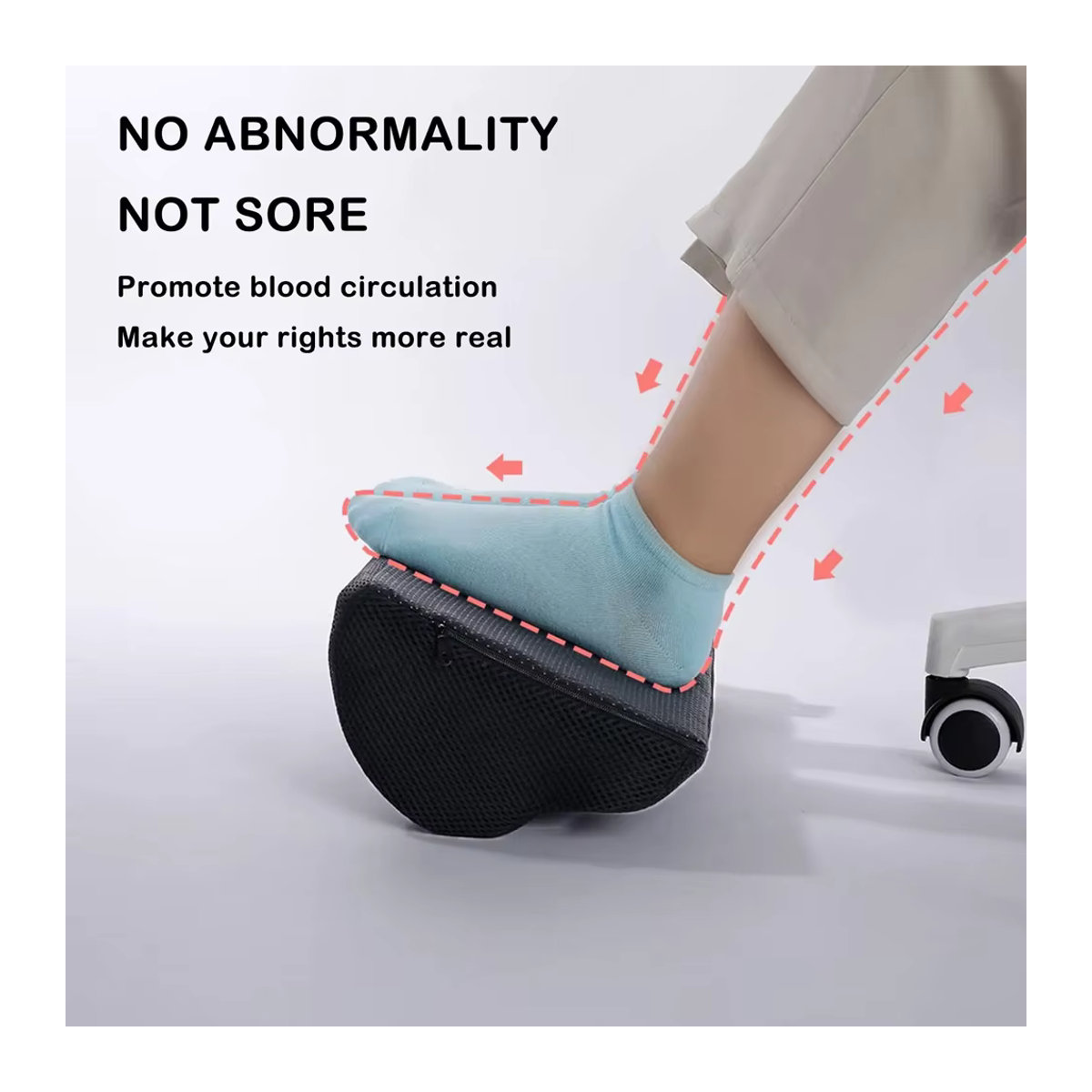 Ergonomische Komfort-Fußstütze von BOTQTOW in Schwarz zur Schmerzlinderung unter dem Schreibtisch - Bild 3
