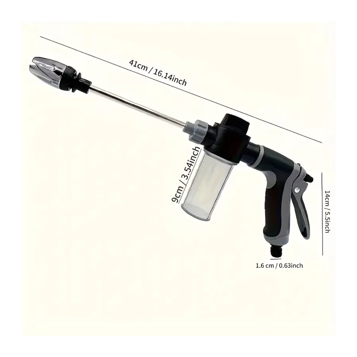 Ergonomische tragbare Hochdruck-Wasserpistole aus langlebigem Kunststoff für die Autowäsche und Pflanzenbewässerung - Bild 2