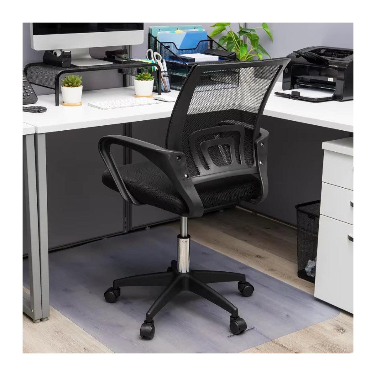 Ergonomischer Gaming-Stuhl von SUITU in Schwarz mit Mesh-Rückenlehne für dein Home-Office und Büro - Bild 2