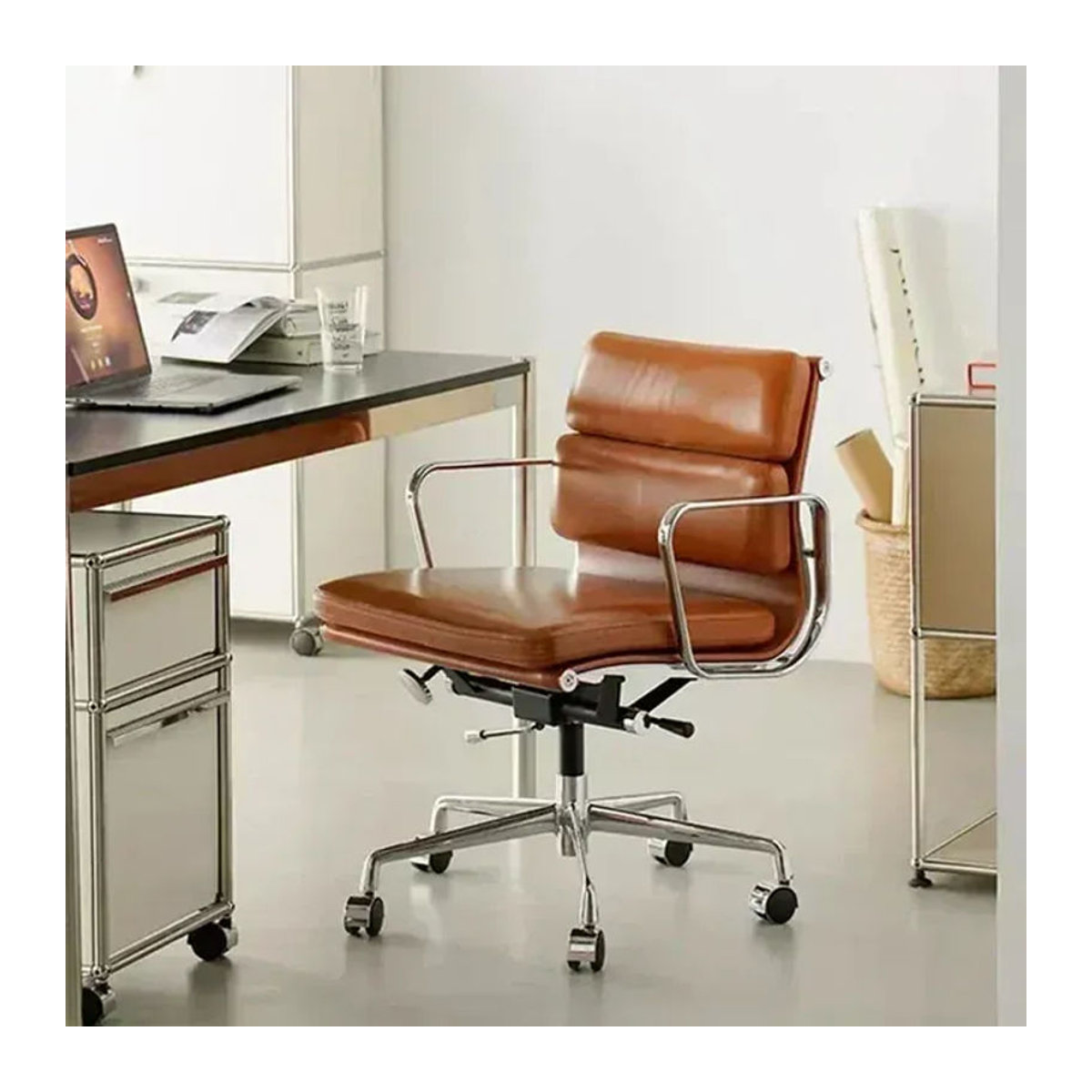 Ergonomischer Gamingstuhl Cavandon in Braun aus Kunstleder für Büro und Homeoffice - Bild 1