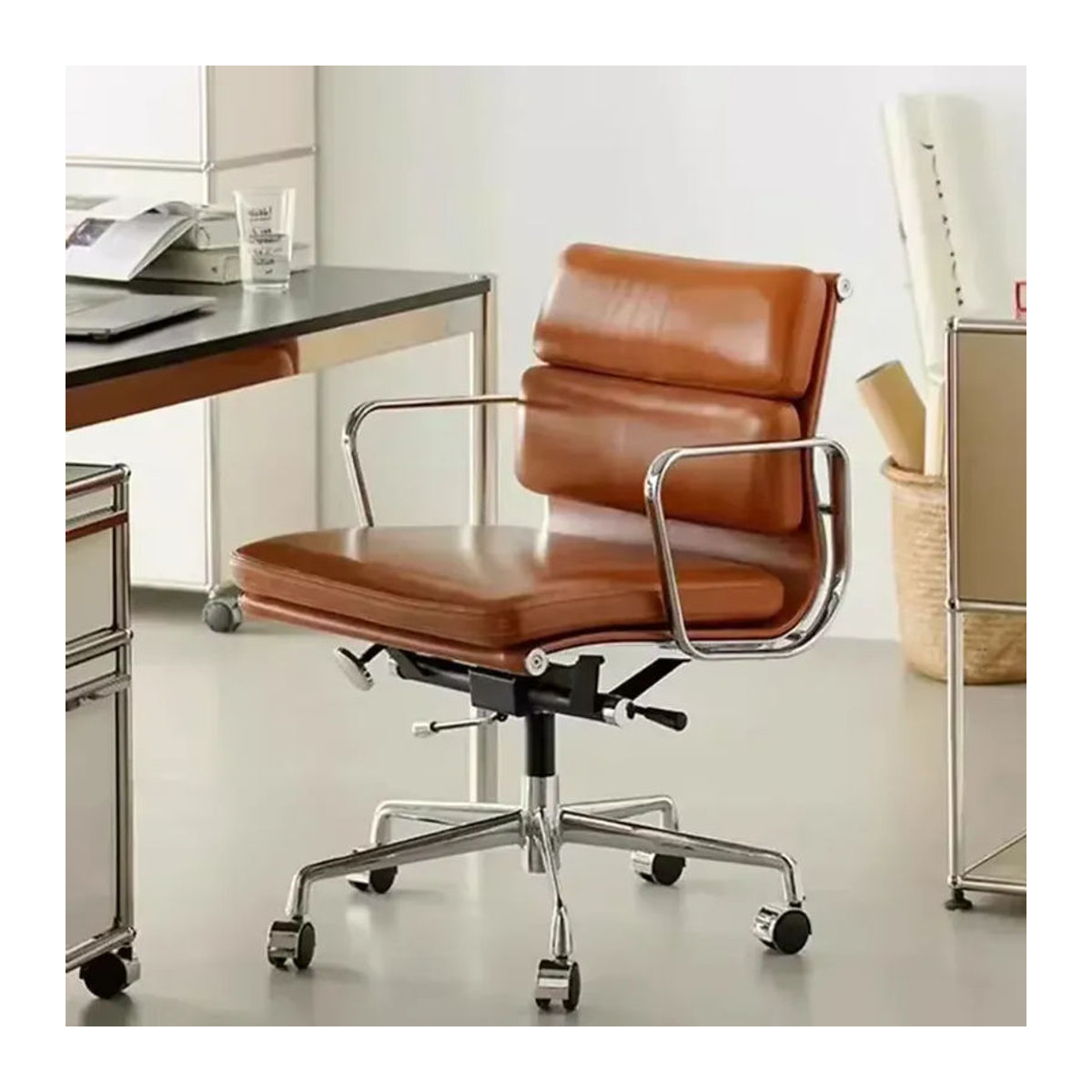 Ergonomischer Gamingstuhl Cavandon in Braun aus Kunstleder für Büro und Homeoffice - Bild 4